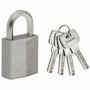 Master Lock Cadenas en laiton nickelé 40mm - Anse hexagonale - Haute sécurité