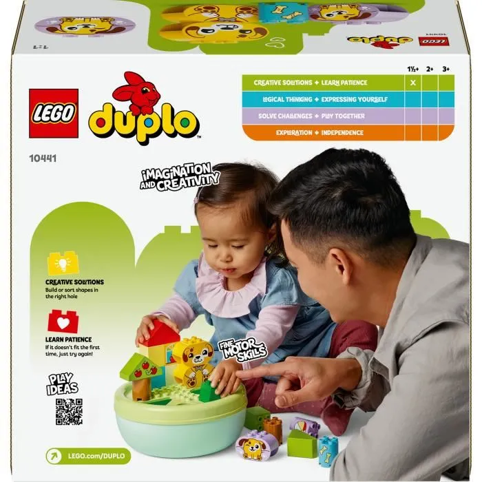 Lego Duplo 10441 Trieur de Formes et Niche pour Chiot - Jeu d'Éveil Éducatif avec Pièces Colorées - Pour Enfants dès 18 Mois