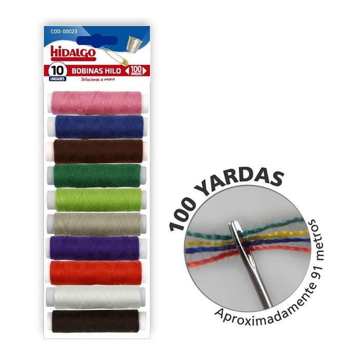 Hidalgo Lot de 10 bobines de fil 100 yards Hidalgo Lot de 10 bobines de fil 100 yards