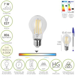 MAURER Ampoule LED Filament E27 7W 4000K