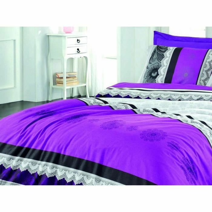 BigBuy Home Parure de housse de couette 220 x 240 cm et 2 taies 60 x 60 cm, Coton renforcé 140 fils, Lilas/Noir/Blanc/Gris BigBuy Home Parure de housse de couette 220 x 240 cm et 2 taies 60 x 60 cm, Coton renforcé 140 fils, Lilas/Noir/Blanc/Gris