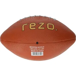REZO - Ballon de football américain en caoutchouc - Taille 6 - Marron - Résistant et polyvalent - Idéal pour le handball et activités sportives