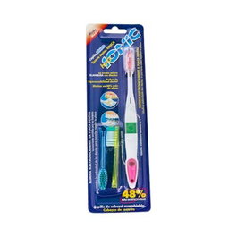 HYG IONIC Medio Cepillo Ionique Électrique Antiplaque + 2 Recharges