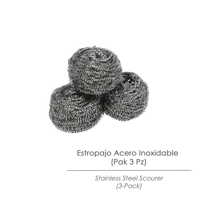 ORYX Estropajo Acero Inoxidable (Lot de 3 pièces)