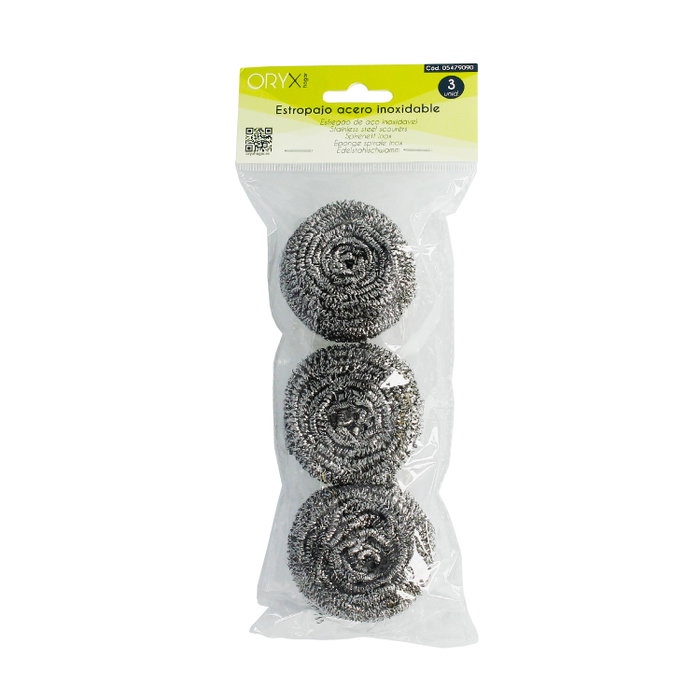 ORYX Estropajo Acero Inoxidable (Lot de 3 pièces)