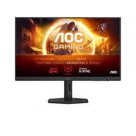 AOC Q27G4XF - Moniteur Gaming 27 Pouces 2560x1440 WQHD 180Hz 1ms IPS, HDR400, FreeSync Premium, HDMI, DisplayPort