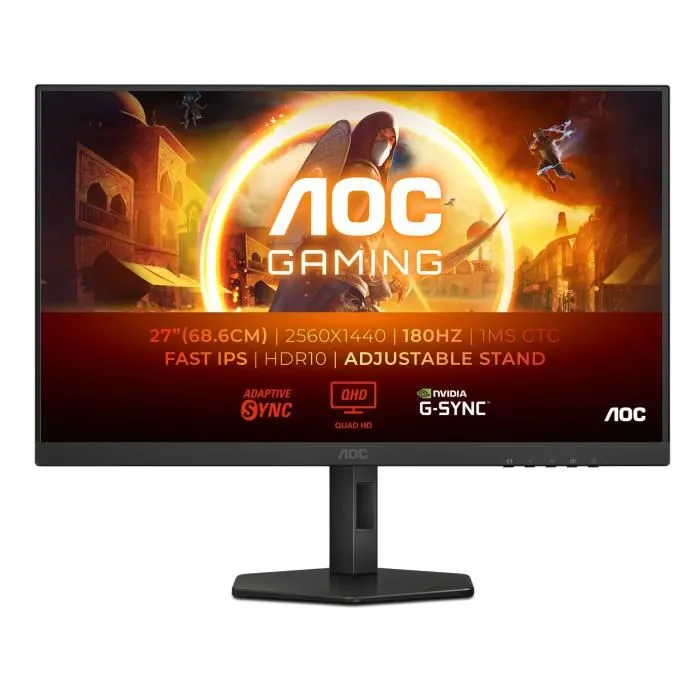 AOC Q27G4XF Moniteur Gaming 27 pouces QHD Fast IPS 180Hz Noir