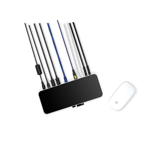OWC Station d'accueil Thunderbolt 3 Dock (TB3DK2DGPL) avec 2x Thunderbolt 3, 1x mini DisplayPort 1.2, 5x USB 3.1 Gen1, 1x USB-C, RJ-45, S/PDIF et lecteur de cartes