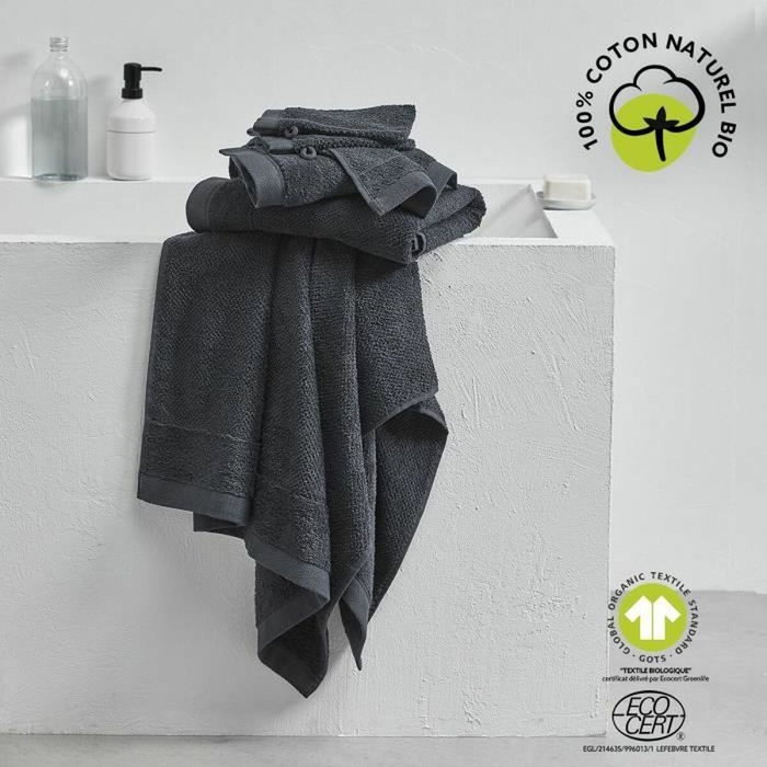 Today Maxi drap de bain Organic Fusain 90 x 150 cm