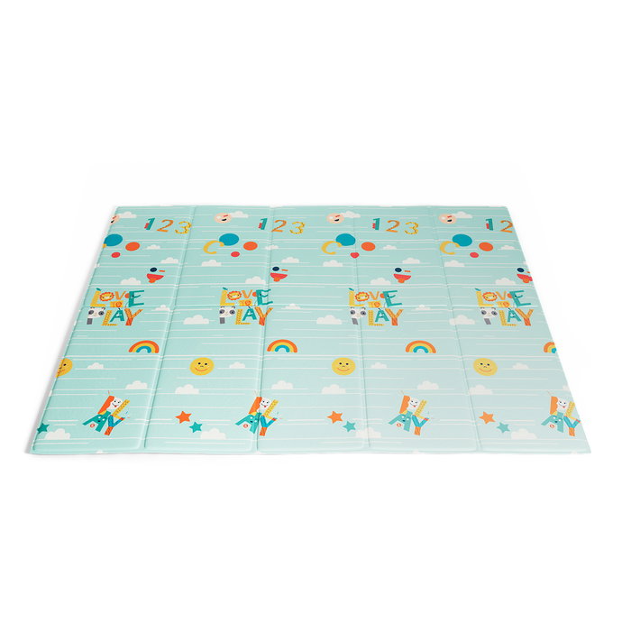 Fisher-Price Tapis de Jeu en Mousse Pliable XL 2m - Sécurité Enfant Anti-Glissade - Avec Sac de Transport à Fermeture Éclair - Dès la Naissance