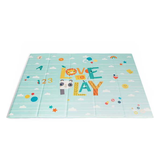 Fisher-Price Tapis de Jeu en Mousse Pliable XL 2m - Sécurité Enfant Anti-Glissade - Avec Sac de Transport à Fermeture Éclair - Dès la Naissance