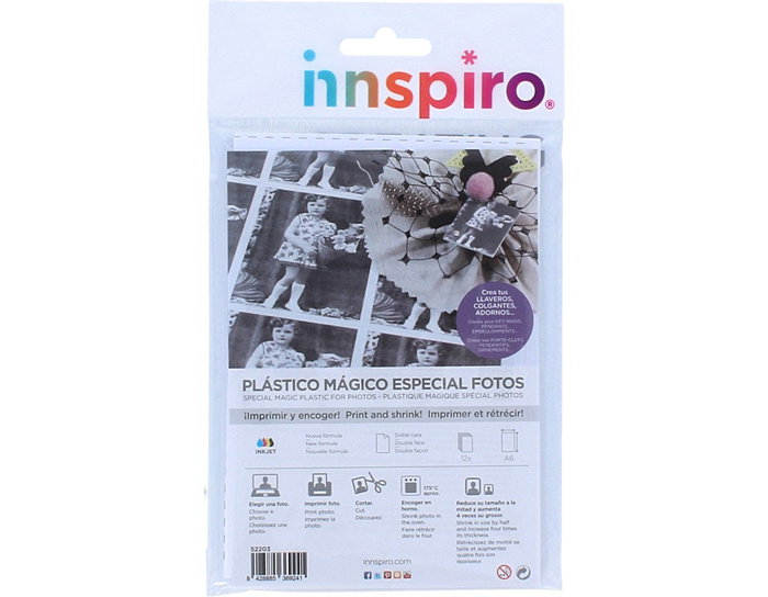 Innspiro Feuilles de plastique magique pour impression photo INKJET A6 Innspiro Feuilles de plastique magique pour impression photo INKJET A6
