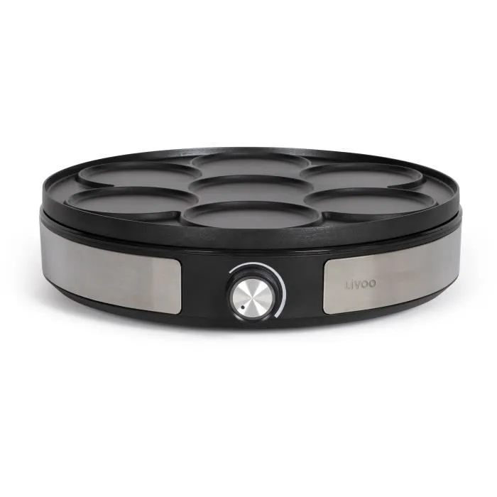 Livoo DOP247 Crêpière réversible 1500W - Plaque Ø33 cm ou 7xØ10 cm - Antiadhésif - Thermostat réglable Livoo DOP247 Crêpière réversible 1500W - Plaque Ø33 cm ou 7xØ10 cm - Antiadhésif - Thermostat réglable