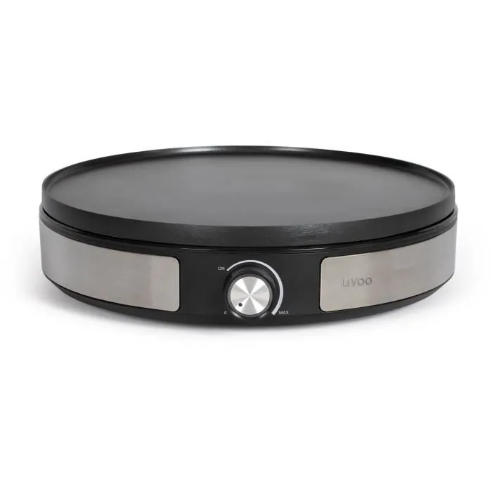 Livoo DOP247 Crêpière réversible 1500W - Plaque Ø33 cm ou 7xØ10 cm - Antiadhésif - Thermostat réglable Livoo DOP247 Crêpière réversible 1500W - Plaque Ø33 cm ou 7xØ10 cm - Antiadhésif - Thermostat réglable