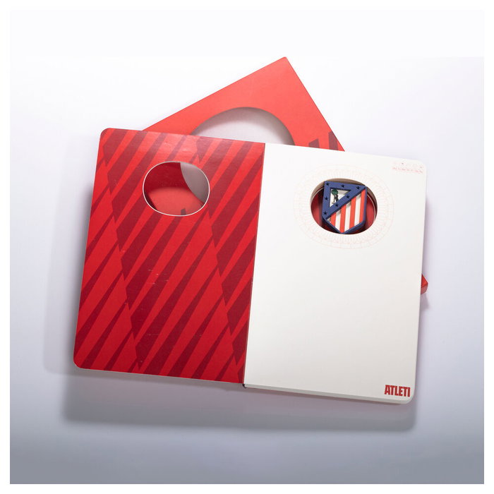 MOCILAB Cahier A5 Atlético de Madrid Rouge avec Bouclier 3D