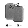Subblim Housse rigide pour disque dur 2.5 pouces, étui de protection, compartiment pour câble USB - Noir