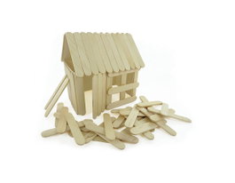Innspiro Bâtonnets en bois mini naturels 66x10x2mm