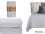 GIFTDECOR Couvre-lit Géométrique Gris 240x260cm