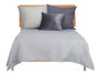 GIFTDECOR Couvre-lit Géométrique Gris 240x260cm