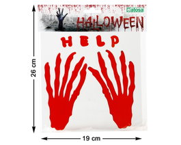 Atosa Autocollant Mains Ensanglantées Rouges 26x19 cm Halloween
