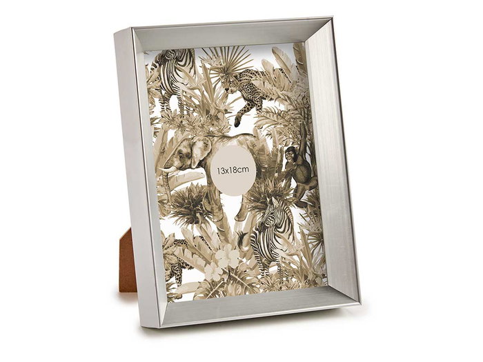 Giftdecor Porte-photo en plastique couleur argent 13x18 cm avec verre et crochet (Set de 24)