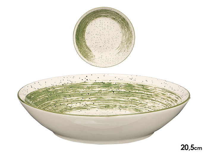 Vessia Assiette Creuse Patinée Vert 20,5 cm Porcelaine (Set de 36) Vessia Assiette Creuse Patinée Vert 20,5 cm Porcelaine (Set de 36)