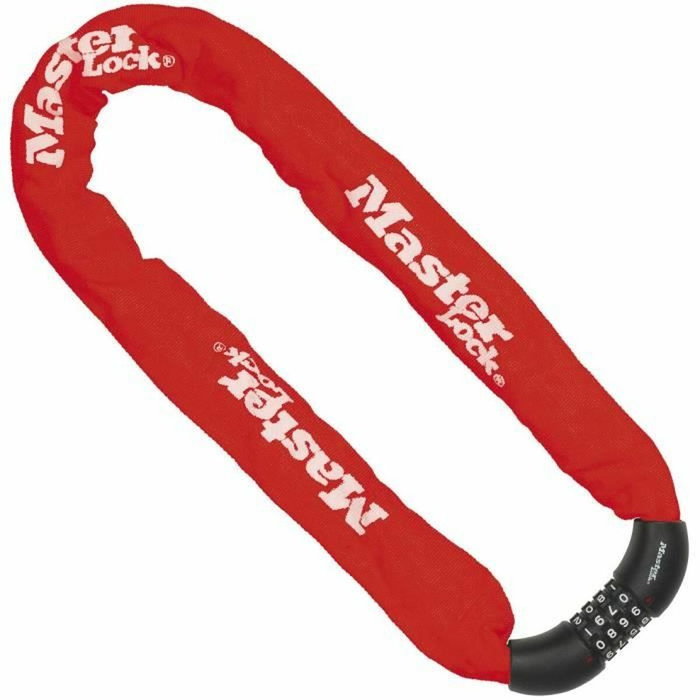 Master Lock Chaîne Antivol Vélo avec Combinaison 90 cm Rouge Master Lock Chaîne Antivol Vélo avec Combinaison 90 cm Rouge