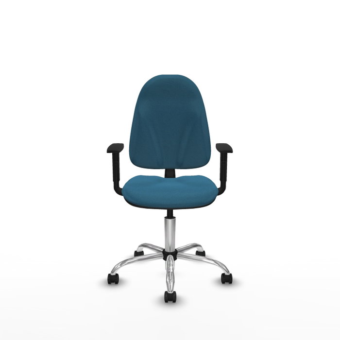 PIQUERAS Y CRESPO Chaise de bureau Algarra, Vert pétrole, Base chromée, Accoudoirs 1D, Roulettes parquet PIQUERAS Y CRESPO Chaise de bureau Algarra, Vert pétrole, Base chromée, Accoudoirs 1D, Roulettes parquet
