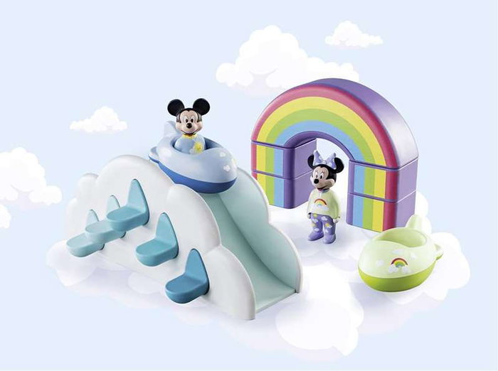 Playmobil - Disney Mickey et Minnie Maison dans les Nuages - Jeu de Construction 1.2.3 pour Enfants dès 1 an