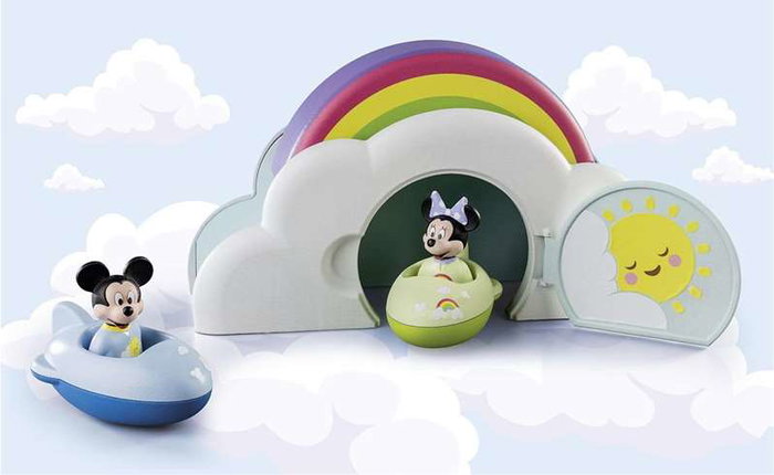 Playmobil - Disney Mickey et Minnie Maison dans les Nuages - Jeu de Construction 1.2.3 pour Enfants dès 1 an