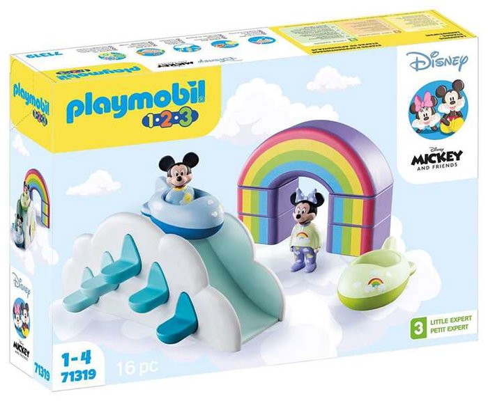 Playmobil - Disney Mickey et Minnie Maison dans les Nuages - Jeu de Construction 1.2.3 pour Enfants dès 1 an