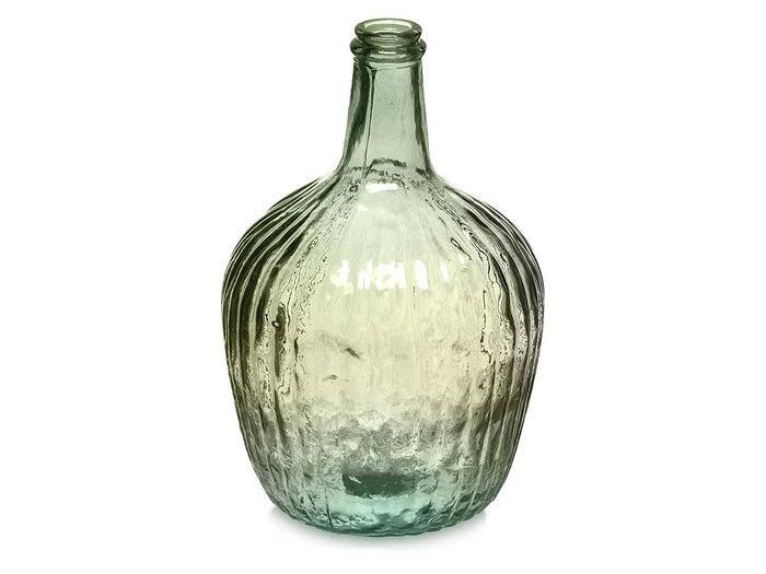 Giftdecor Bouteille Décorative en Verre Rayé Vert 4 L 17x29x17 cm (Set de 4)