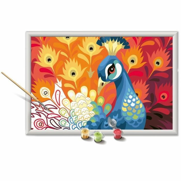 Ravensburger CreArt Kids Kit de peinture par numéros Paon 31x21cm