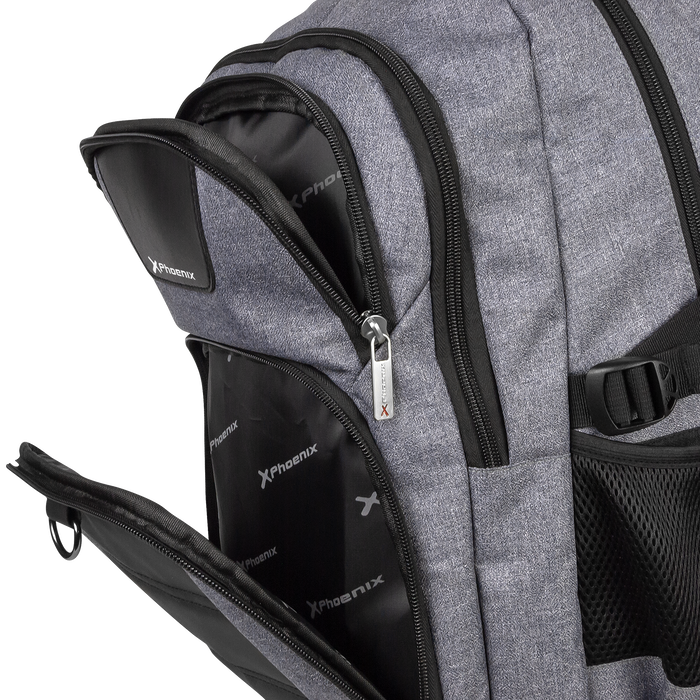 Phoenix Discovery Sac à Dos à Roulettes Trolley pour Ordinateur Portable 17 Pouces Gris