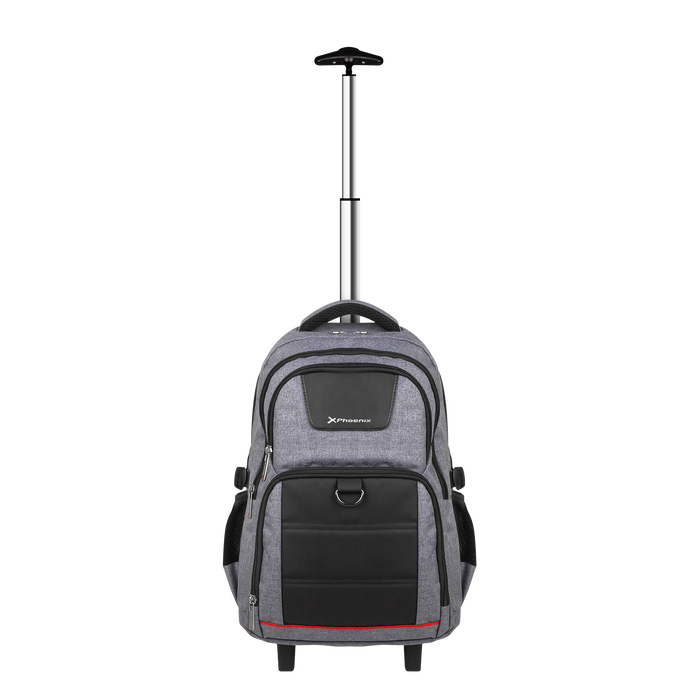 Phoenix Discovery Sac à Dos à Roulettes Trolley pour Ordinateur Portable 17 Pouces Gris