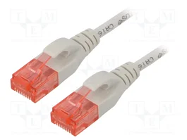 DIGITUS Cordon de brassage Cat 6 U/UTP RJ45 0,25 m gris