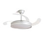 Ventilateur de Plafond avec Lumière LED et 4 Pales Rétractables Silteez InnovaGoods Argenté 80 W Ø49-104 cm