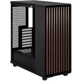 Fractal Design FD-C-NOR1C-01 North Charcoal Black - Boitier PC ATX avec design en bois et alliage, ventilation optimisée par façade ouverte et mesh