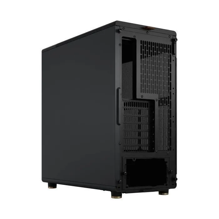 Fractal Design FD-C-NOR1C-01 North Charcoal Black - Boitier PC ATX avec design en bois et alliage, ventilation optimisée par façade ouverte et mesh