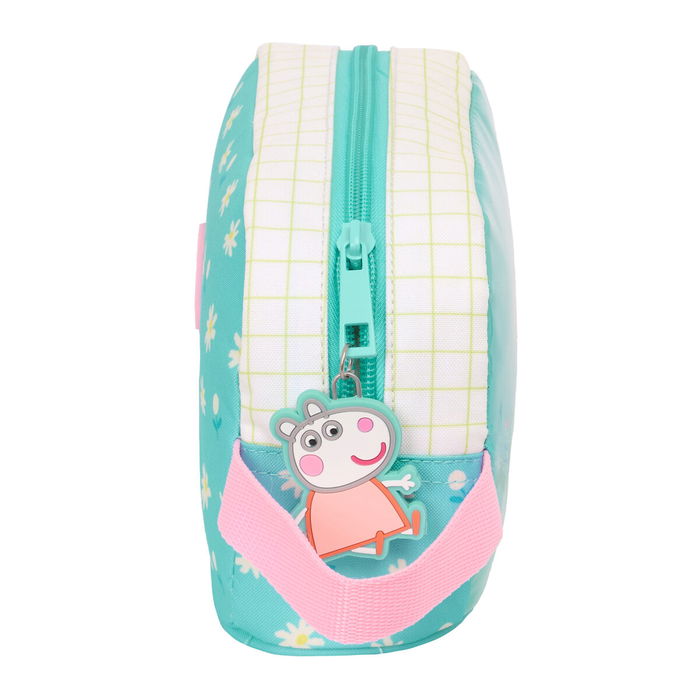 Sac glacière goûter Peppa Pig Pretty flowers Jaune Menthe 21,5 x 12 x 6,5 cm
