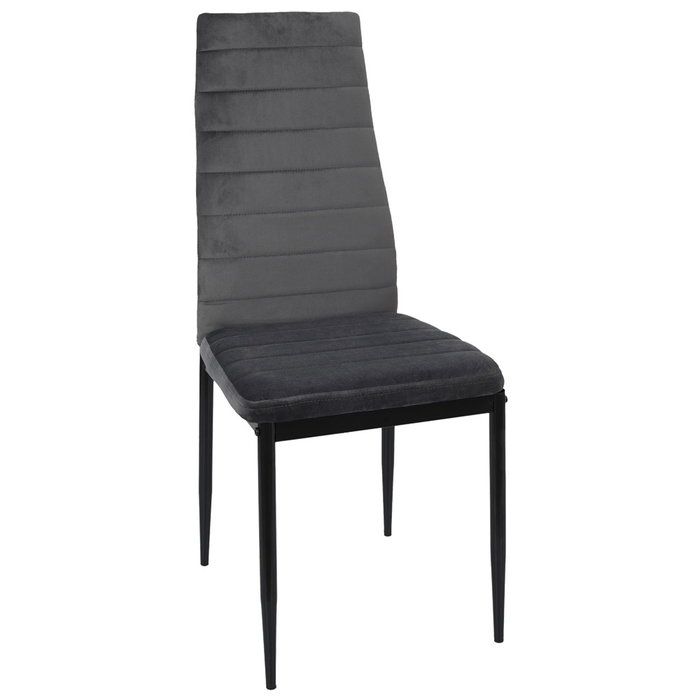 Home Deco Factory Chaise en Velours Víctor Gris Home Deco Factory Chaise en Velours Víctor Gris