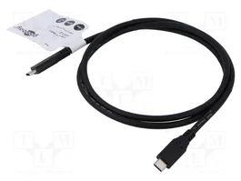 GOOBAY Câble Thunderbolt 3, Thunderbolt 4 et USB 3.2, 1m, Noir, 4K