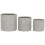 Set de pots de fleurs Home ESPRIT Beige Fibre de Verre Magnésium 44,5 x 44,5 x 44 cm (3 Unités)