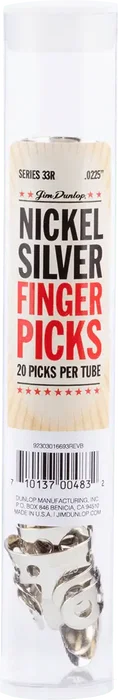 DUNLOP Pack de 20 médiators de doigt Nickel Silver Mini 0,57 mm
