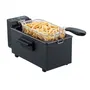Continental Edison Friteuse électrique CEFR3BLK - 3 L, 2000 W, panier amovible, noir - Cuisson rapide et sécurisée