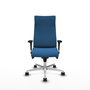 Piqueras Y Crespo Fauteuil Albacete Bleu Clair avec Mécanisme Synchrone et Base Aluminium