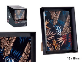 Giftdecor Porte-photo Plastique et Verre 13x18 cm Cadre Noir (Set de 24)