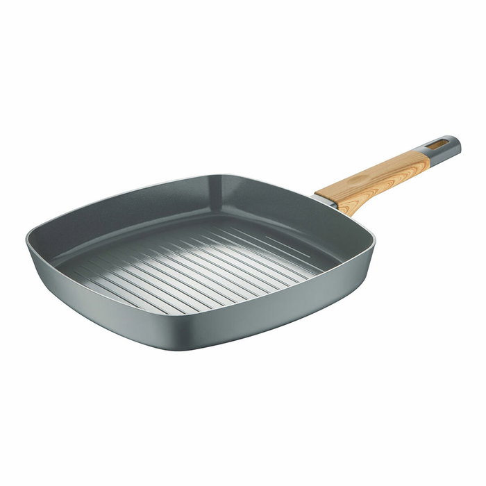 Poêle à Grilller San Ignacio Earth Grey SG-6754 Gris Aluminium 28 x 28 cm Poêle à Grilller San Ignacio Earth Grey SG-6754 Gris Aluminium 28 x 28 cm