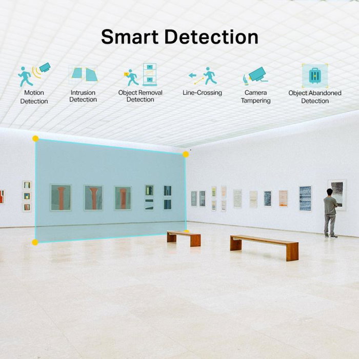TP-Link VIGI C240I(4MM) Caméra IP de sécurité intérieure/extérieure avec détection humaine 2K 4MP, vision nocturne, audio bidirectionnel et micro intégré