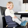 Roba - Réhausseur de Chaise Bébé Pliable - Coussin Gonflable et Ceinture Ajustable - Pour 6 Mois à 3 Ans (15 kg) - Bleu Marine